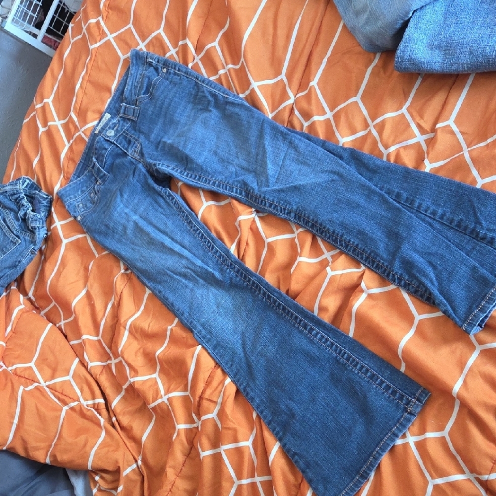 Paris Blues Flare Denim Stretch Women's Juniors Size 9 Y2K 2000s